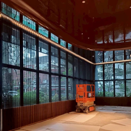 TP-14 霧黑 鋁合金 金屬簾施工紀實(一)